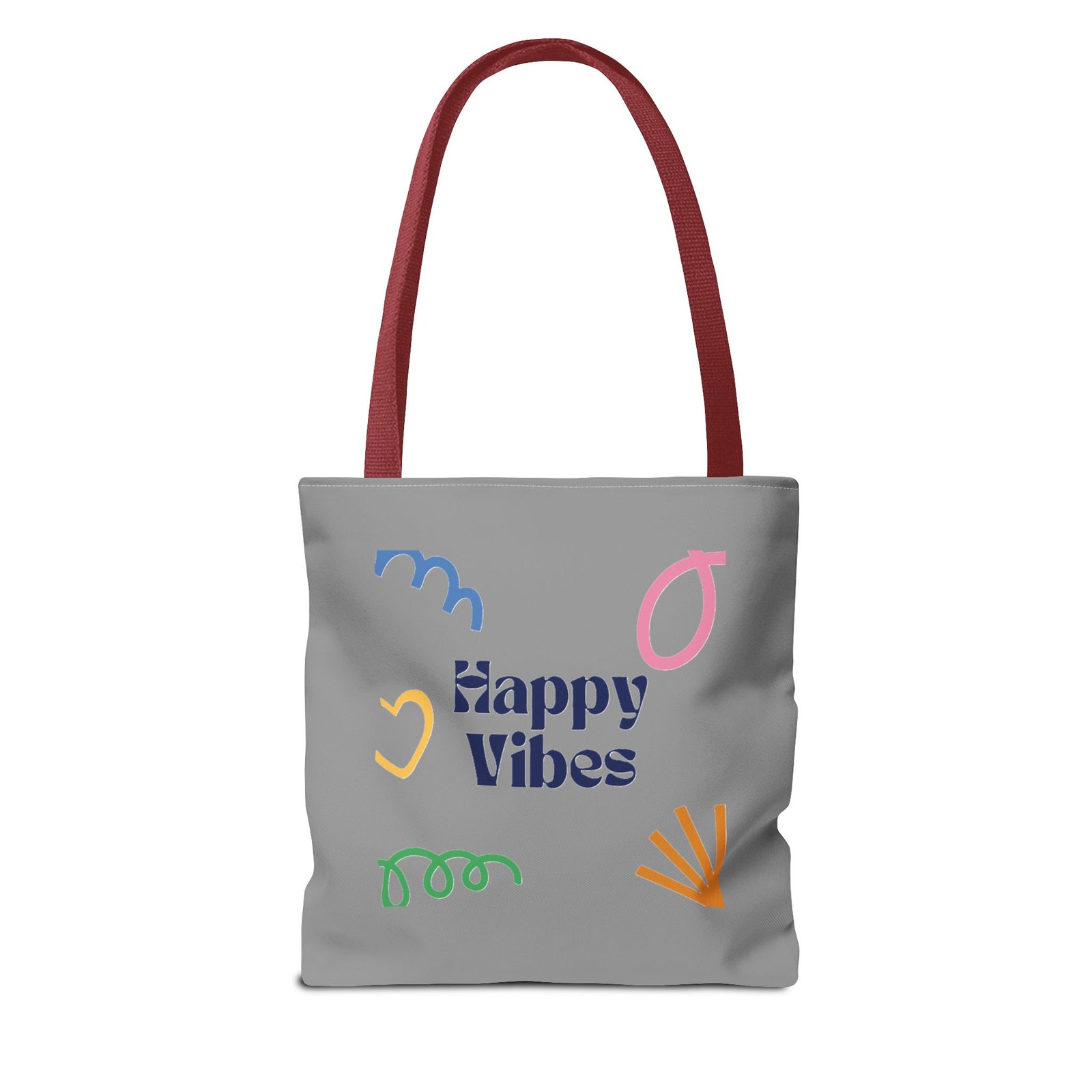 Happy Vibe Tote Bag (AOP) for any occasion