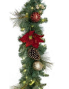 Christmas 9' Pre-Lit Decorated Garland Classic Holiday Decoration