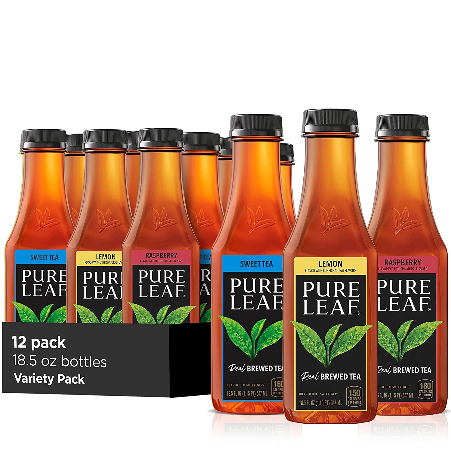 Pure Leaf Iced Tea Bottles Sweetened, 18.5 Fl Oz 12 CT (CHOOSE FLAVOR)