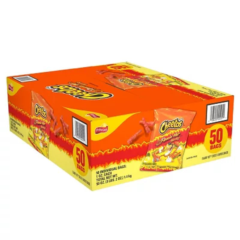 Cheetos Flamin' Hot Crunchy Snacks, 1 Oz., 50 Pk.