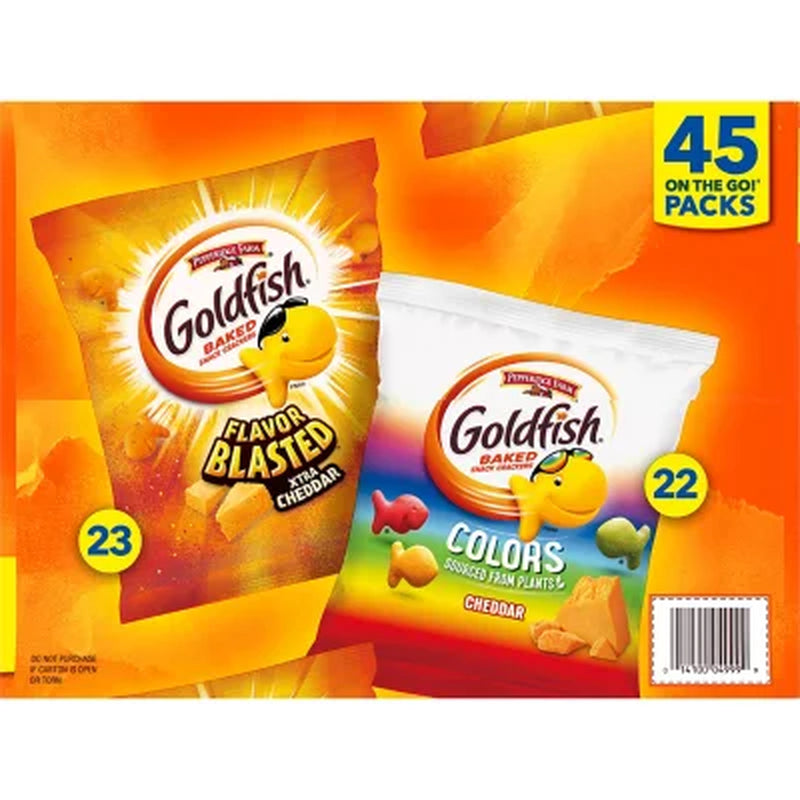 Pepperidge Farm Variety Pack Goldfish, 0.9 Oz., 45 Pk.