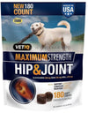 VETIQ Maximum Strength Hip & Joint Soft Dog Chews, Chicken Flavored, 180 Ct.