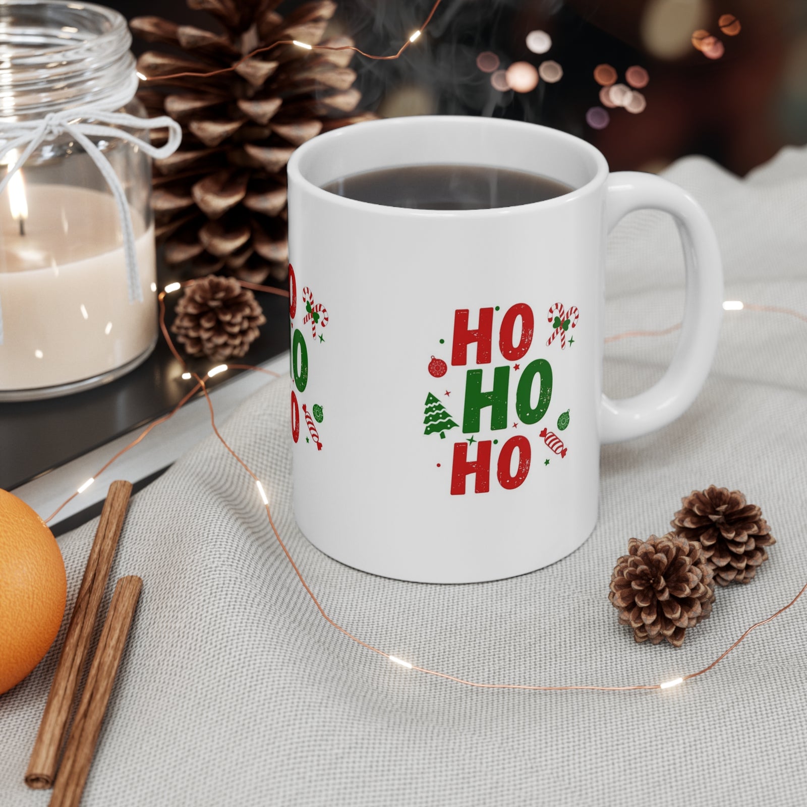 Christmas Ho Ho Ho Mug - Festive Holiday Drinkware, 11 oz 🎄#HolidayVibes #MorningCoffee