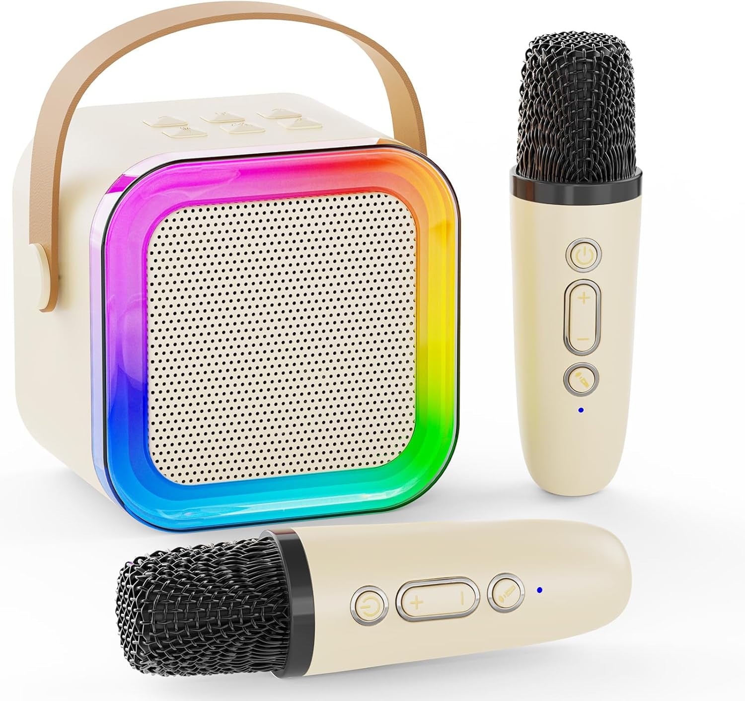 Mini Karaoke Machine for Kids,Portable Bluetooth Speaker, Wireless Mics (CHOOSE)