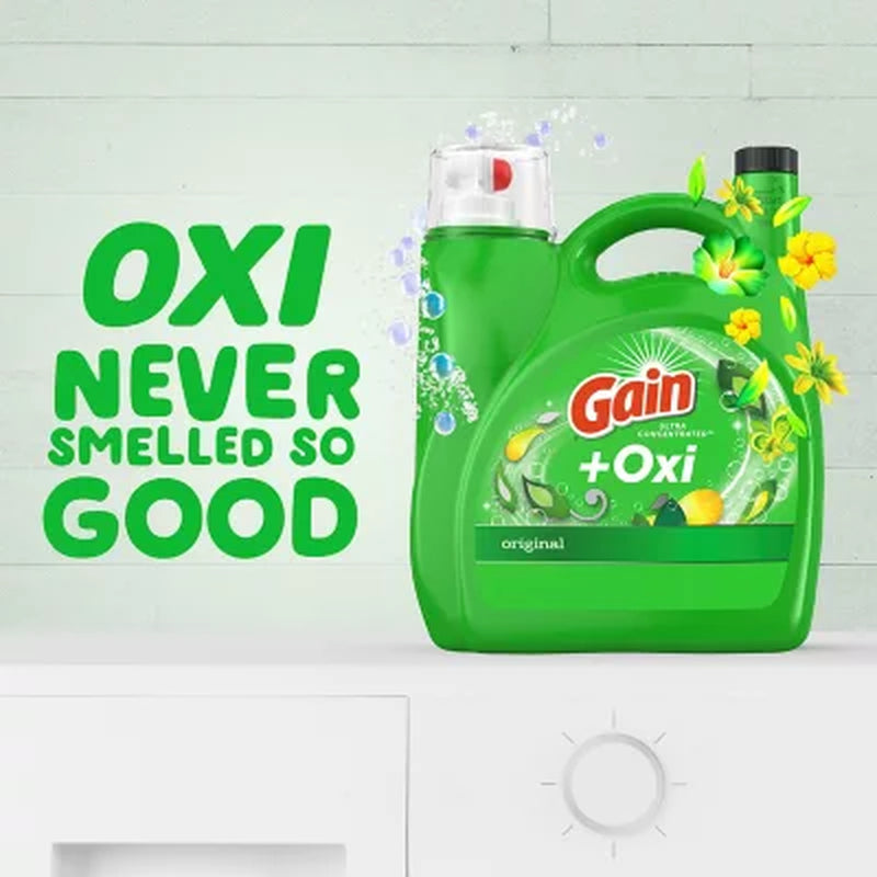 Gain + Oxi Liquid Laundry Detergent, Original, 159 Loads, 170 Fl. Oz.