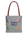Happy Vibe Tote Bag (AOP) for any occasion