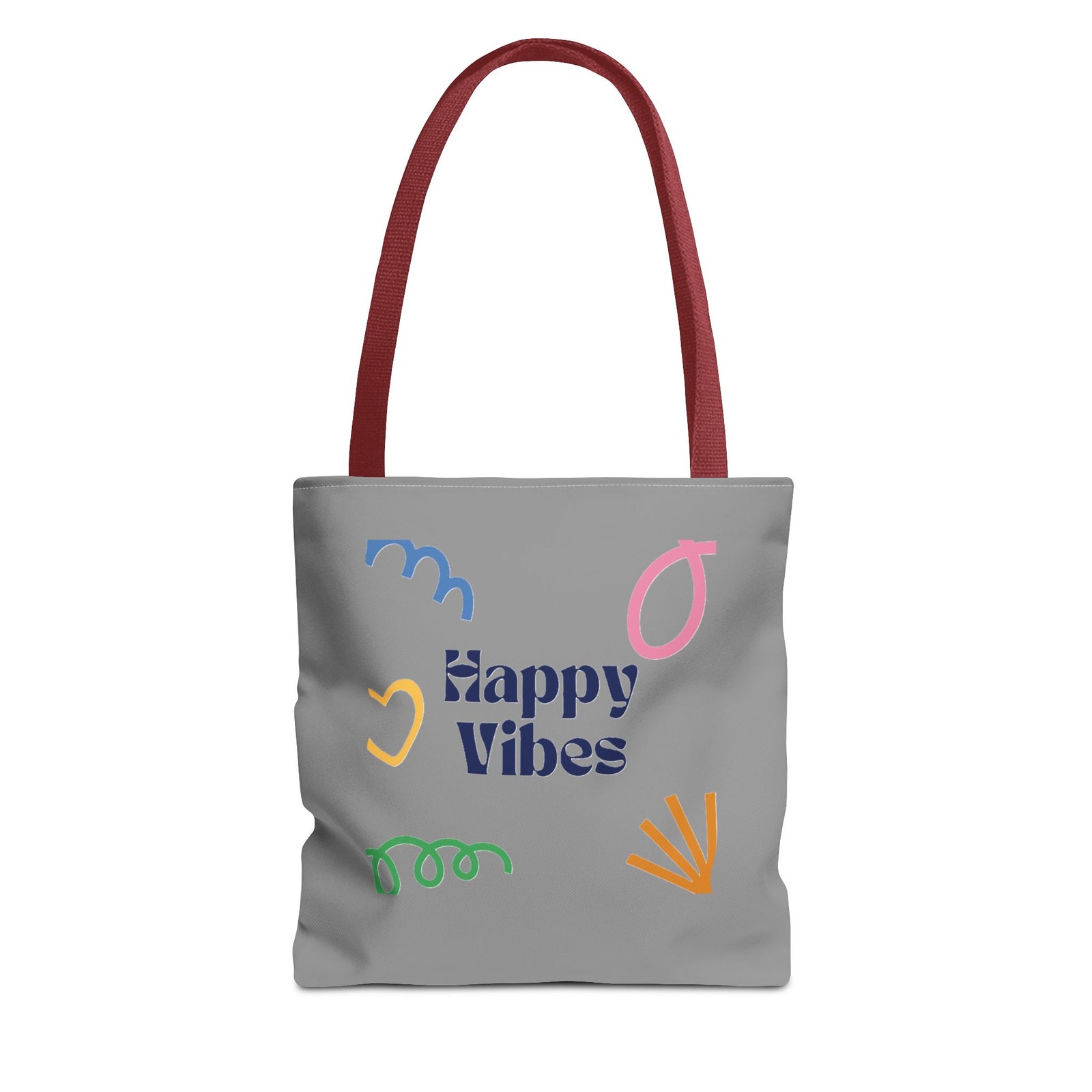 Happy Vibe Tote Bag (AOP) for any occasion
