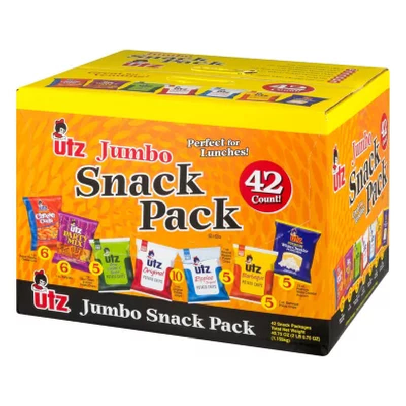 Utz Jumbo Snack Pack, 1 Oz., 42 Pk.