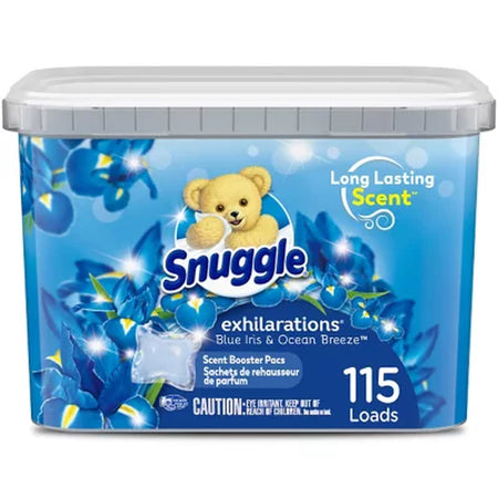 Snuggle Scent Boosters Pacs, Blue Iris and Ocean Breeze, 115 Ct.