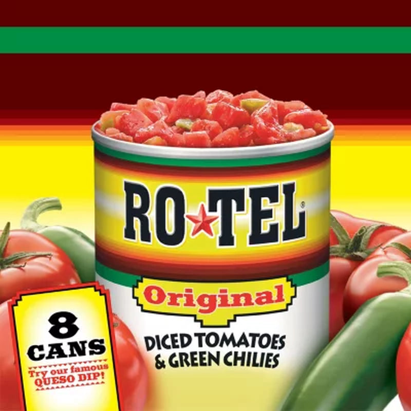 Ro-Tel Diced Tomatoes & Green Chilies 10 Oz., 8 Ct.