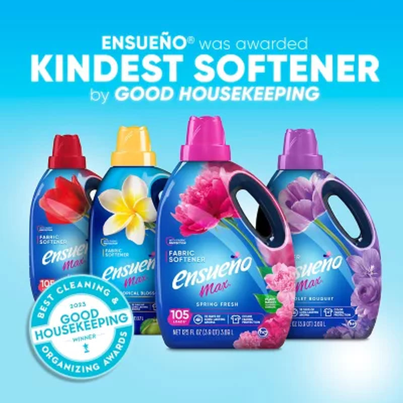 Ensueño Max Liquid Fabric Softener, Spring Fresh Scent, 300 Loads, 304 Fl. Oz.