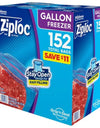 Ziploc Gallon Freezer Bags with New Stay Open Design, 152 Ct.