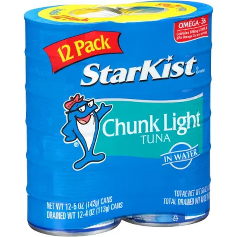 Starkist Chunk Light Tuna in Water 5 Oz., 12 Pk.