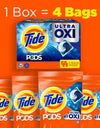 Tide PODS Liquid Detergent Pacs, 4-In-1 Ultra Oxi, 104 Ct.