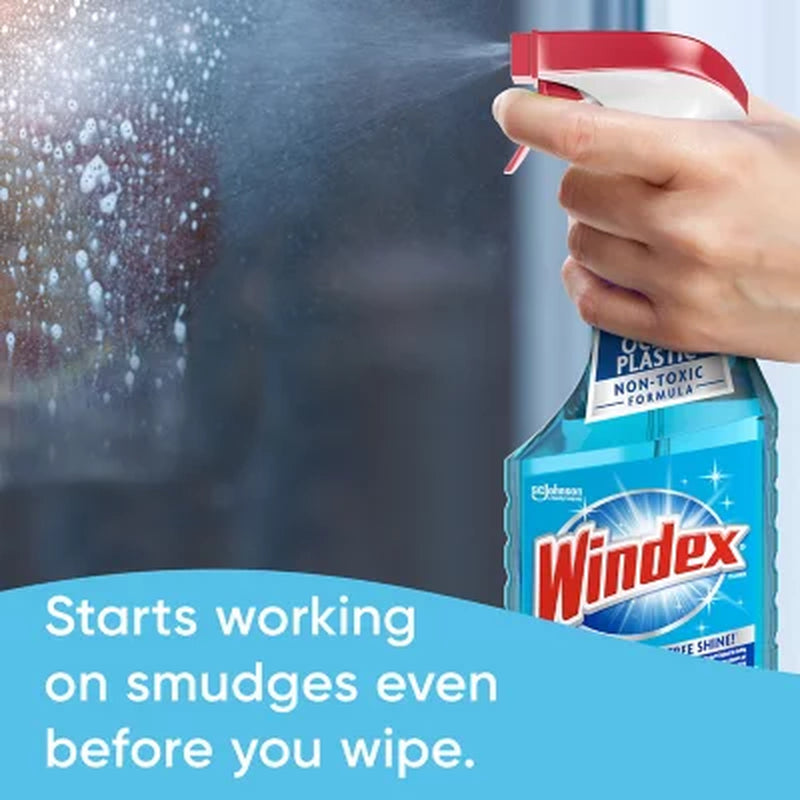 Windex Original Glass Cleaner, 1 Spray Bottle + 128 Fl. Oz. Refill