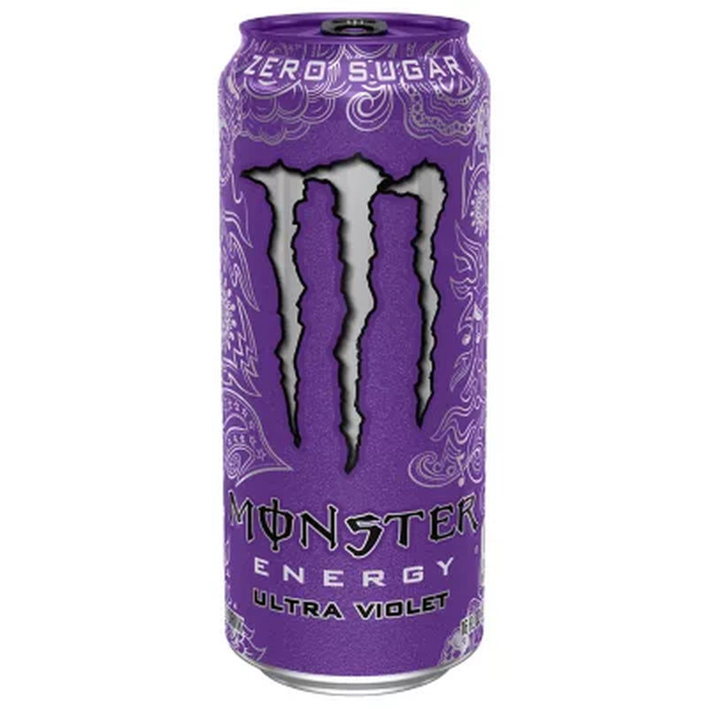 Monster Energy Ultra Violet Sugar Free Energy Drink 16 Fl. Oz., 24 Pk.