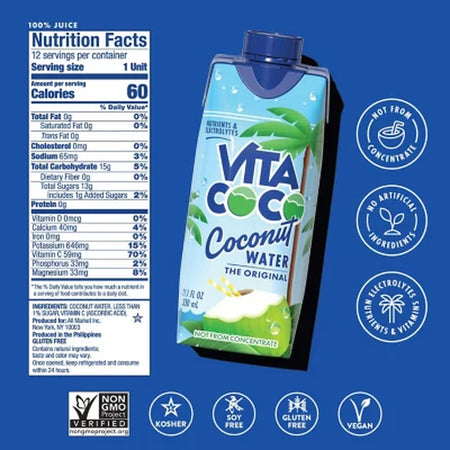 Vita Coco Coconut Water 11.1 Fl. Oz., 18 Pk.