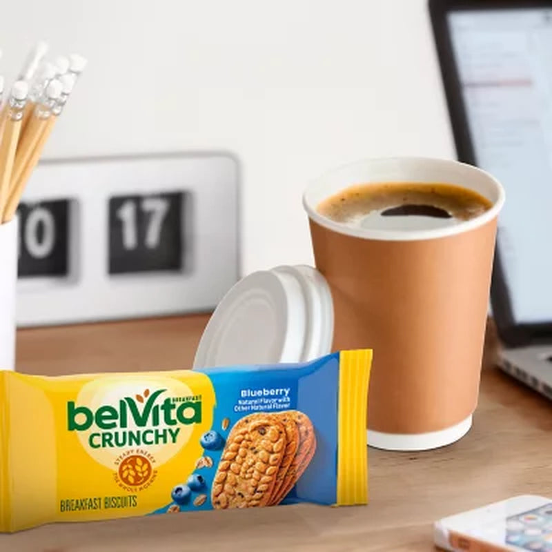 Belvita Blueberry Breakfast Biscuits, 4 Biscuits per Pack, 25 Pk.