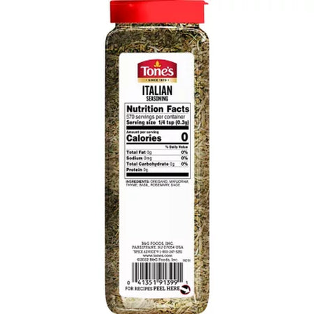 Tone'S Italian Seasoning 6 Oz.