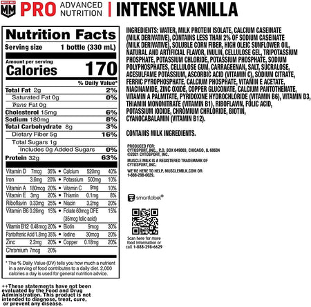 Muscle Milk Pro Advanced Nutrition Protein Shake, 32G Protein - 11.16 Fl Oz 12 PACK (CHOOSE FLAVOR) 