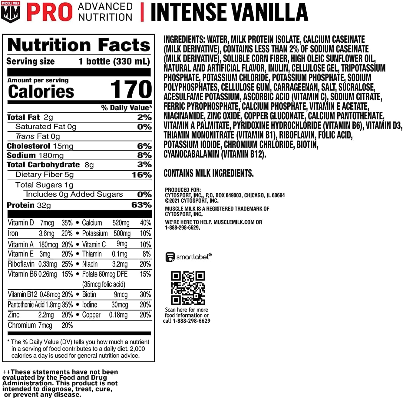 Muscle Milk Pro Advanced Nutrition Protein Shake, 32G Protein - 11.16 Fl Oz 12 PACK (CHOOSE FLAVOR) 