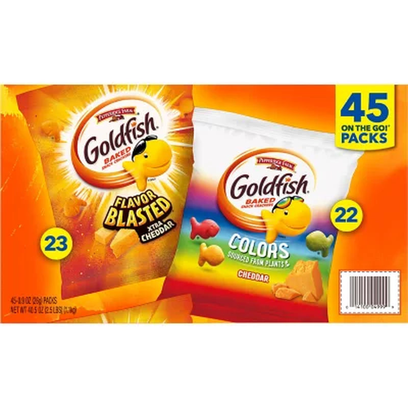 Pepperidge Farm Variety Pack Goldfish, 0.9 Oz., 45 Pk.