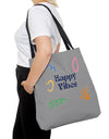 Happy Vibe Tote Bag (AOP) for any occasion