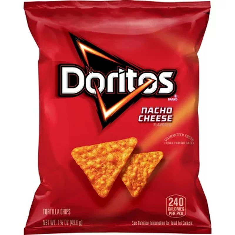 Doritos Nacho Cheese Tortilla Chips, 1.75 Oz., 64 Pk.