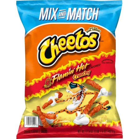 Cheetos Crunchy Flamin' Hot Cheese Snacks, 17.37 Oz.