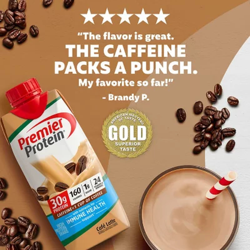 Premier Protein 30G High Protein Shake, Café Latte 11 Fl. Oz., 15 Pk.