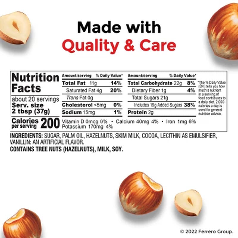 Nutella Hazelnut Spread with Cocoa, 26.5 Oz., 2 Pk.