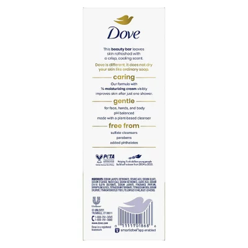 Dove Go Fresh Beauty Bar, Cool Moisture, 3.75 Oz., 16 Ct.