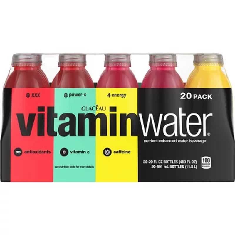 Glaceau Vitaminwater Variety Pack 20 Fl. Oz., 20 Pk.