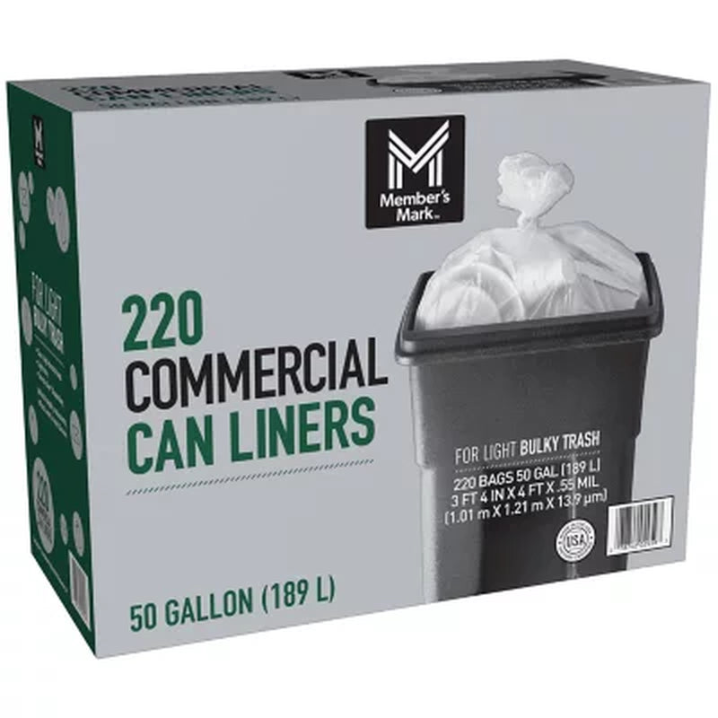 Member'S Mark 50 Gallon Commercial Trash Bags 220 Ct.