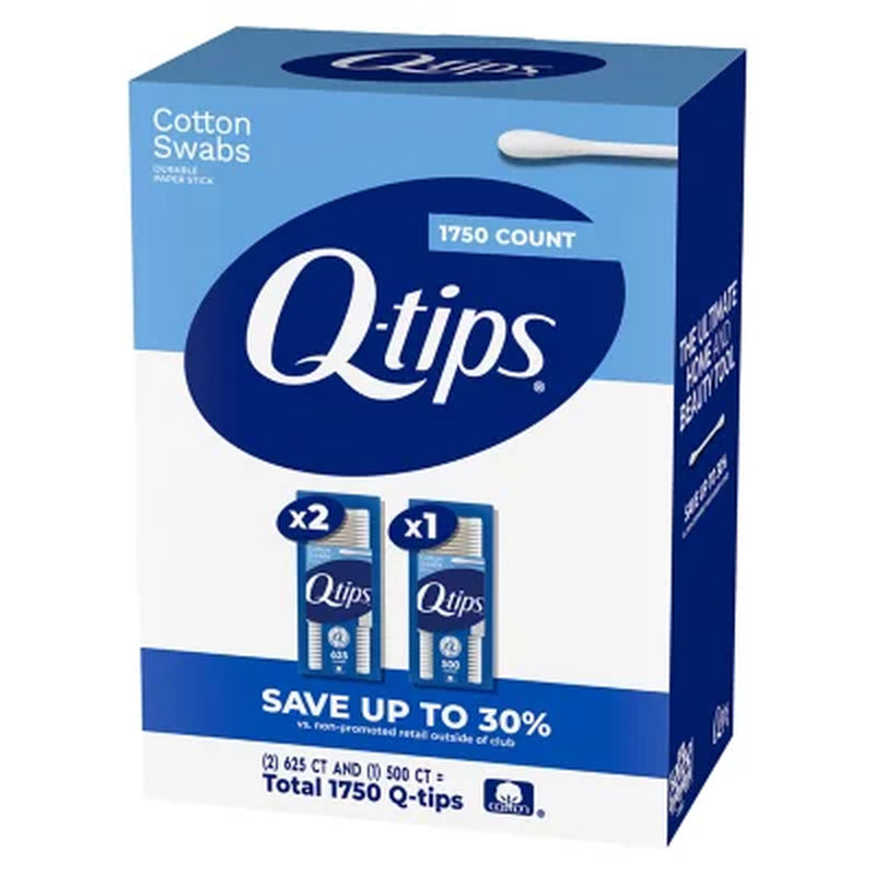 Q-Tips Cotton Swabs, 1750 Ct., 3 Pk.