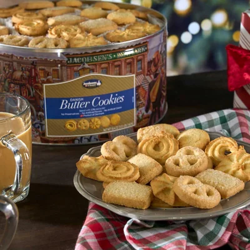 Jacobsens Original Premium Danish Butter Cookies in Tin, 3.5 Lbs., 2 Pk.