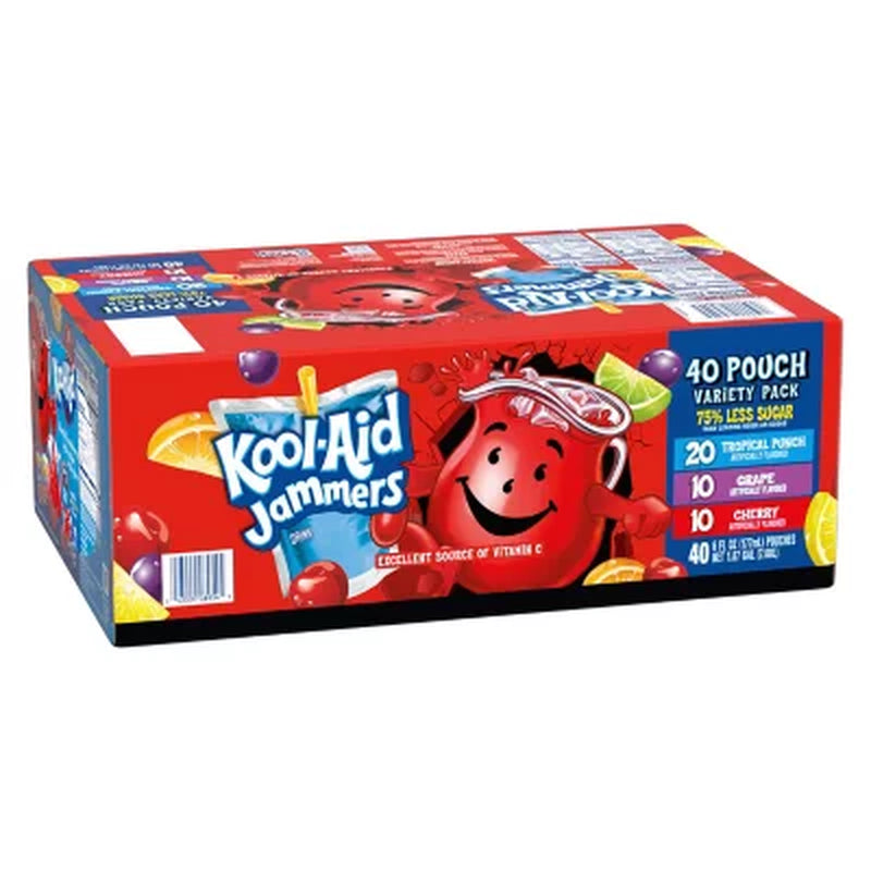 Kool-Aid Jammers Juice Pouches Variety Pack 6 Fl. Oz., 40 Pk.