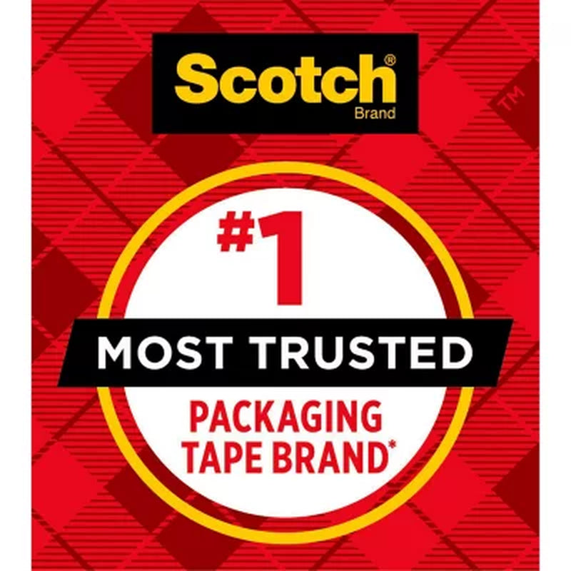 Scotch Heavy Duty Shipping Packaging Tape, 1.88" X 60.15 Yd, 6-Pack