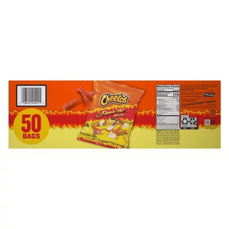 Cheetos Flamin' Hot Crunchy Snacks, 1 Oz., 50 Pk.