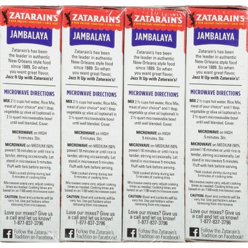 Zatarain'S Jambalaya Rice Dinner Mix, 8 Oz., 4 Pk.