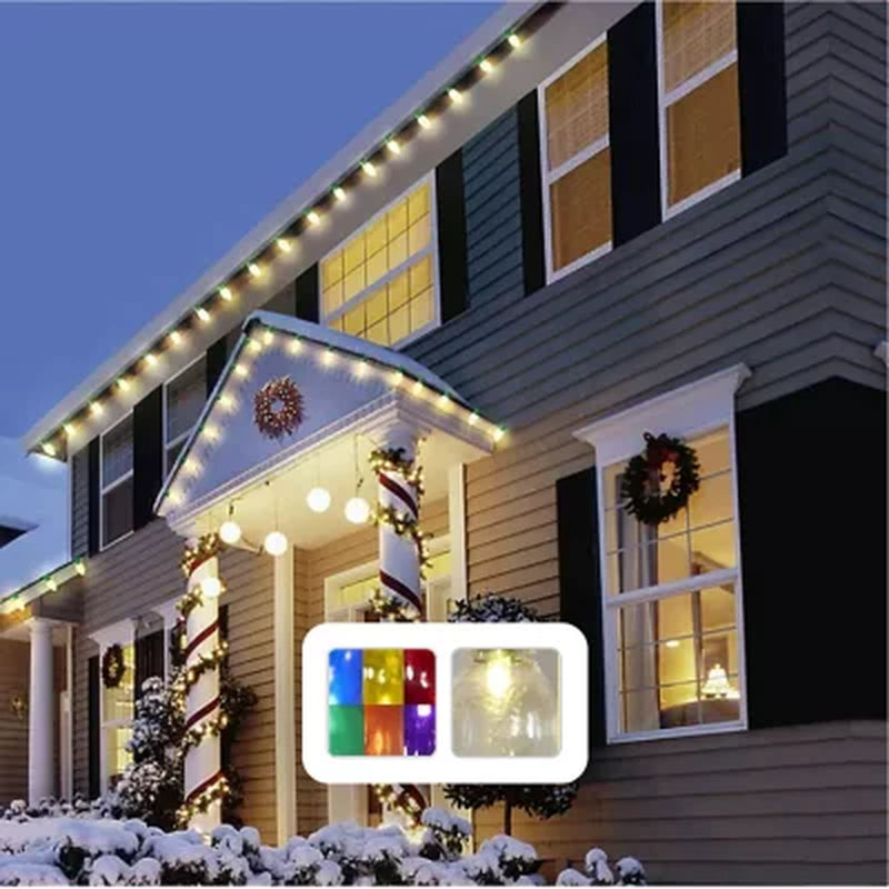 50 Ct. LED C9 Lights - Ultra-Bright 21' Chirstmas Holiday Illumination (Choose Color)