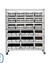 Seville Classics Extra Wide 7-Tier NSF 21-Bin Rack, 48" W X 14" D X 56" H