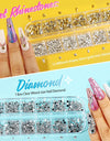 Buchona Nail Set: 41-Box Kit with Rhinestones, Gems, and Flakes for Creative Nail Art Designs – Perfect Nail Accessories