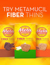 Metamucil, Fiber Thins, Daily Psyllium Husk Fiber Supplement, Chocolate Flavor, 48 Total Servings 