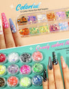 Buchona Nail Set: 41-Box Kit with Rhinestones, Gems, and Flakes for Creative Nail Art Designs – Perfect Nail Accessories