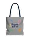 Happy Vibe Tote Bag (AOP) for any occasion