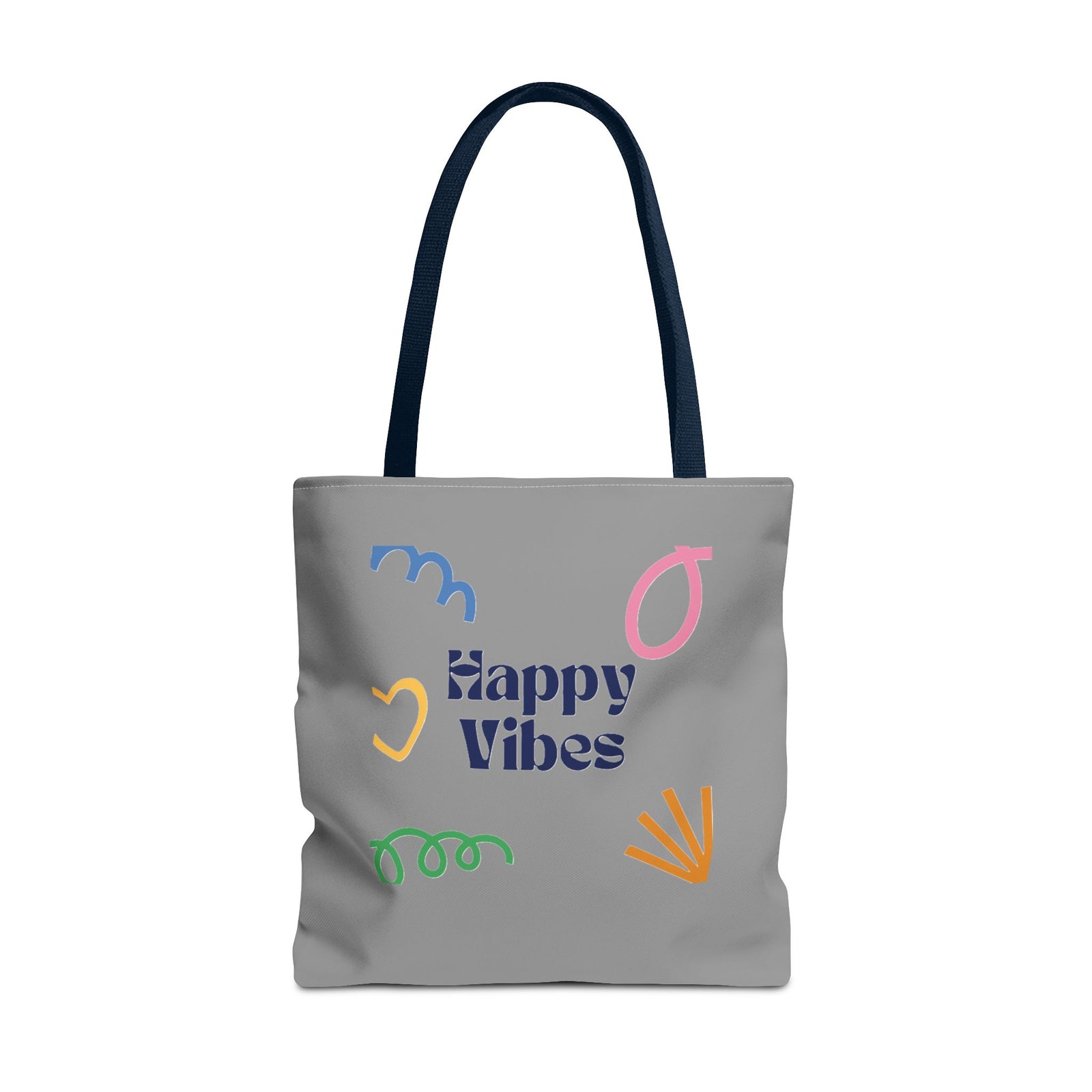 Happy Vibe Tote Bag (AOP) for any occasion