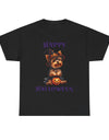 Yorkie Witch Trick-or-Treat Delight Unisex Heavy Cotton Tee – Halloween Dog Lovers Shirt