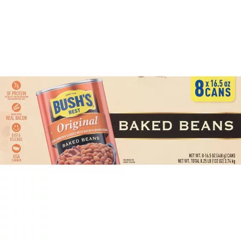 Bush'S Original Baked Beans, 16.5 Oz, 8 Ct.