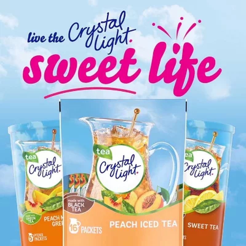 Crystal Light Peach Iced Tea Powdered Drink Mix 4.55 Oz.